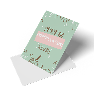 Tarjeton Personalizable de Cumpleaños Caramelos