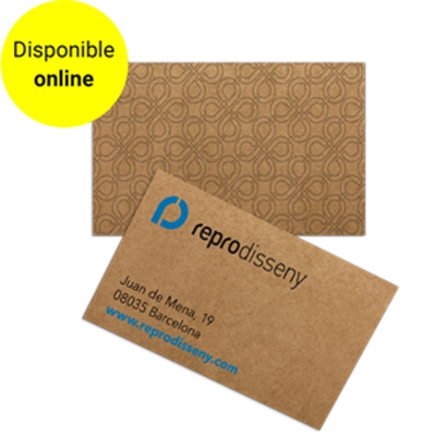 Tarjeta con material reciclado