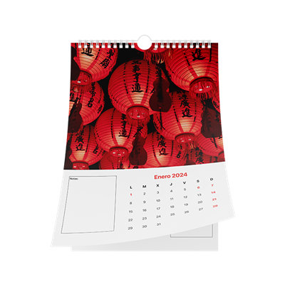 Calendario de pared wire-o 6
