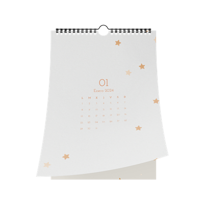 Calendario de pared wire-o 12