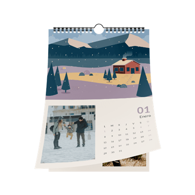 Calendario de pared wire-o 9